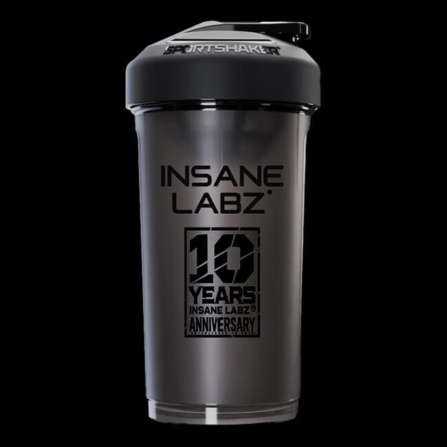 10 Year Anniversary Insane Labz SportShaker Black with Black Lid
