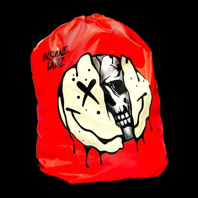 Insane Labz Drawstring Bag Red Crack a Smile