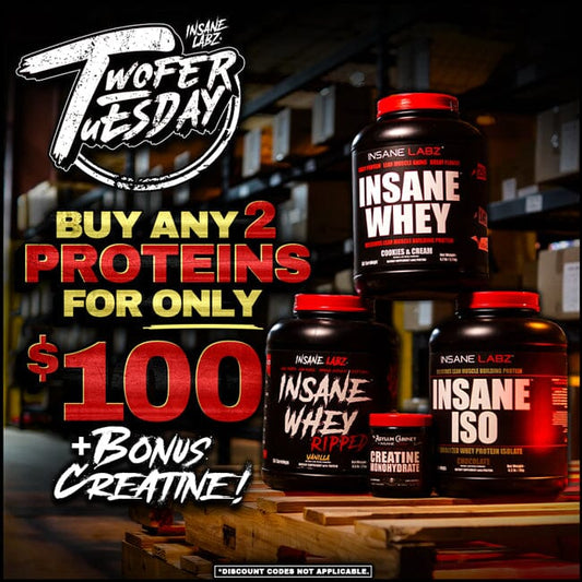 Twofer Tuesday - Any 2 Proteins for $100 + Bonus Creatine - Apr 23 