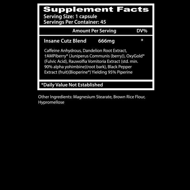 Insane Cutz Sample - Capsule (6 Pack)