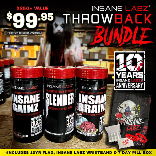 Throwback Bundle - Focus, Gainer & Non-Stim Burner + 10 Year Merch