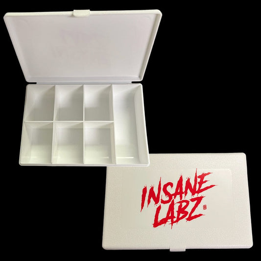 Insane Labz 7 Day Pill Box White w/Red Logo