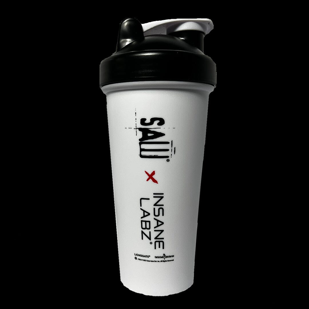 Shaker Cups 24oz SAW White w/Black Lid