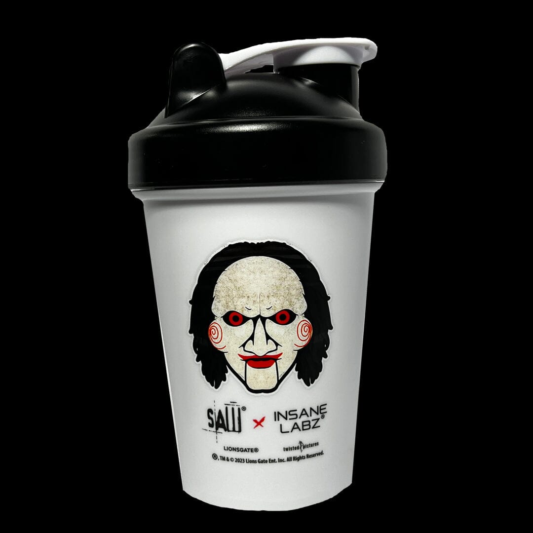 Shaker Cups 14oz SAW White w/Black Lid