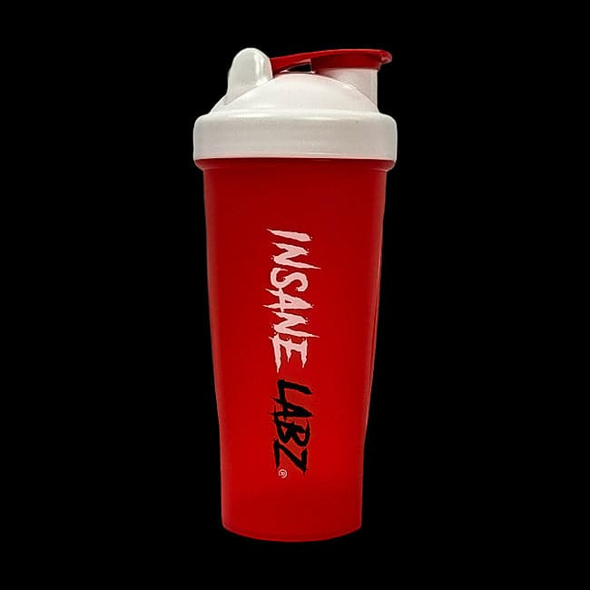 Shaker Cups 24oz Semi Transparent Red w/White Lid
