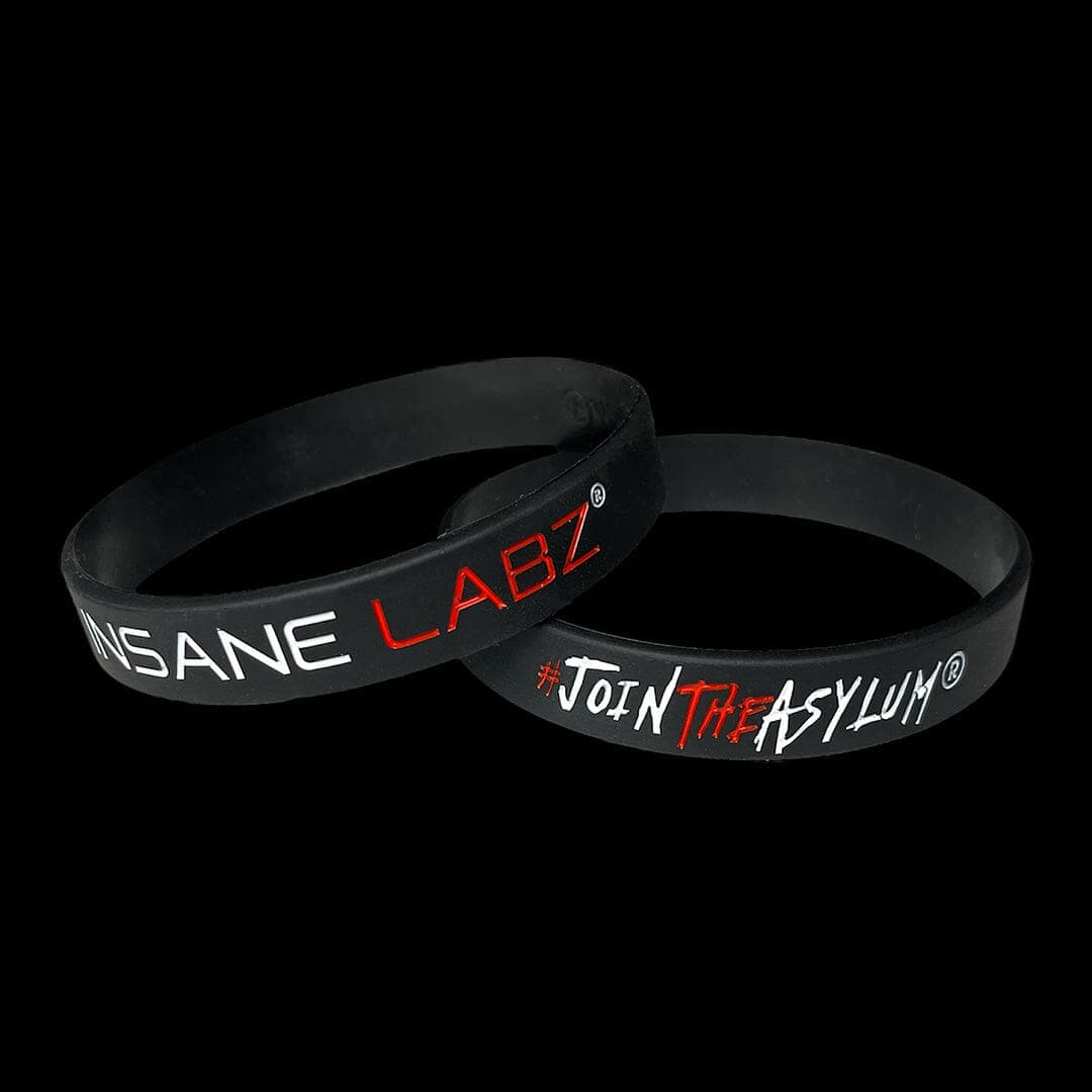 Insane Labz Wristbands Black/White/Red Original Logo