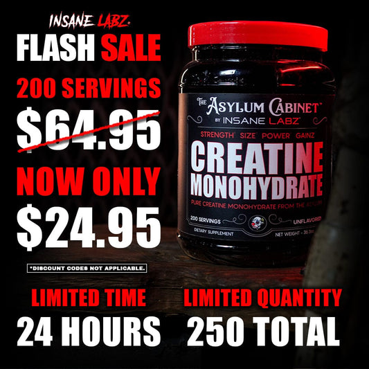 Asylum Cabinet 200 Serving Creatine FLASH SALE 