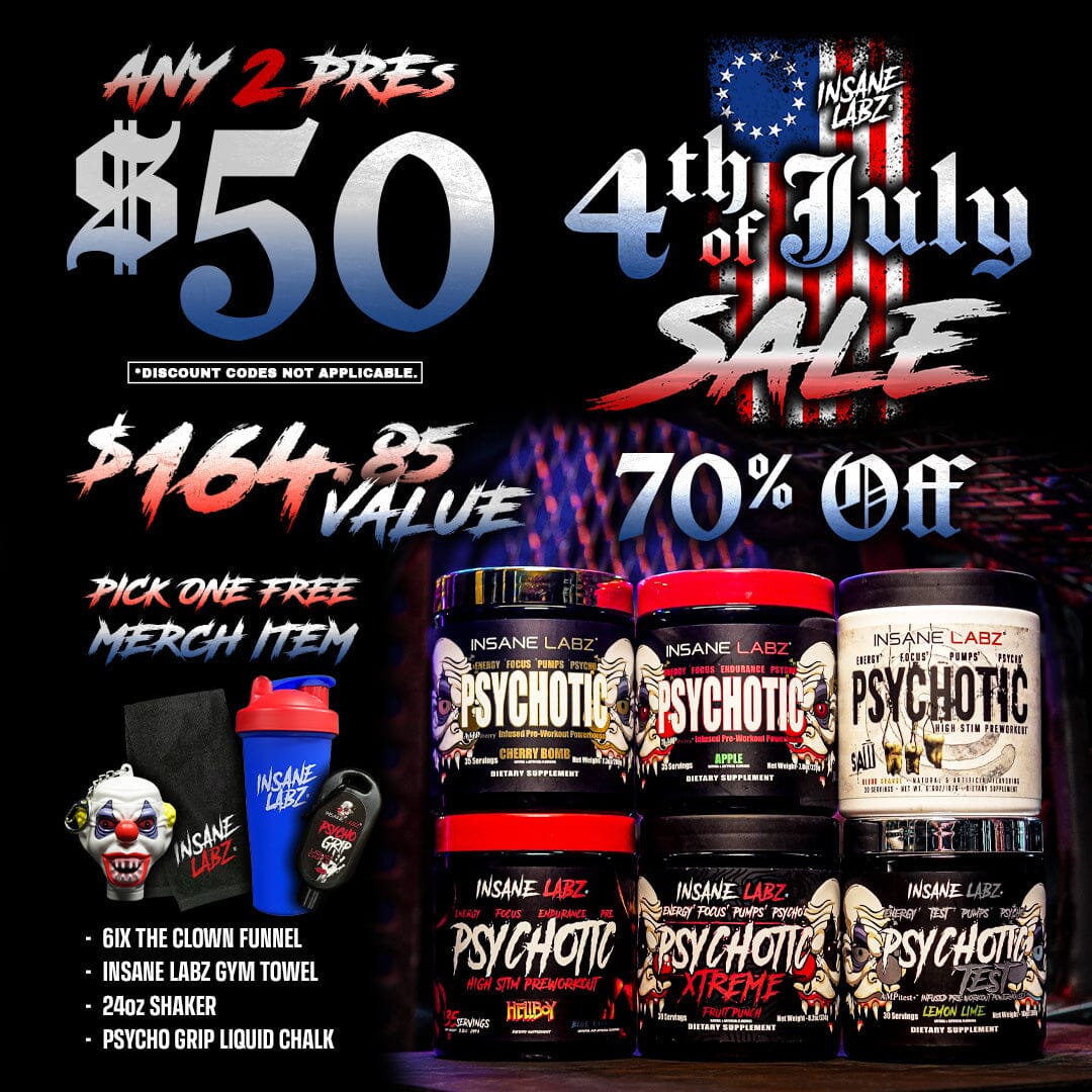 July 4th Deal| Any 2 Pre's for $50 +Free Merch 