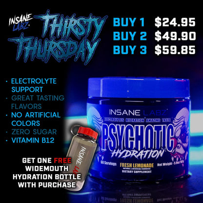 Thirsty Thursday: Psychotic Hydration + Widemouth Water Bottle 