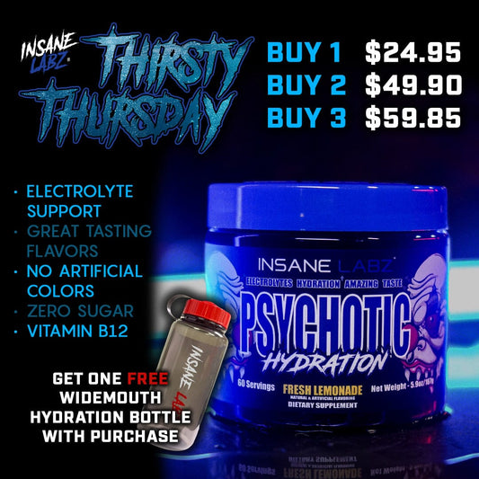 Thirsty Thursday: Psychotic Hydration + Widemouth Water Bottle 