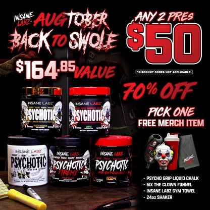 augTOBER: Back to Swole 2 for $50 [Mix n Match Pre's] + FREE Merch 