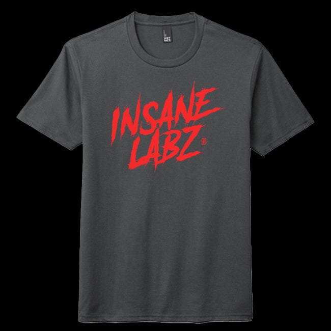 Insane Labz Logo Tee Charcoal [Red Logo] S 