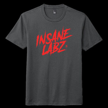 Insane Labz Logo Tee Charcoal [Red Logo] S 