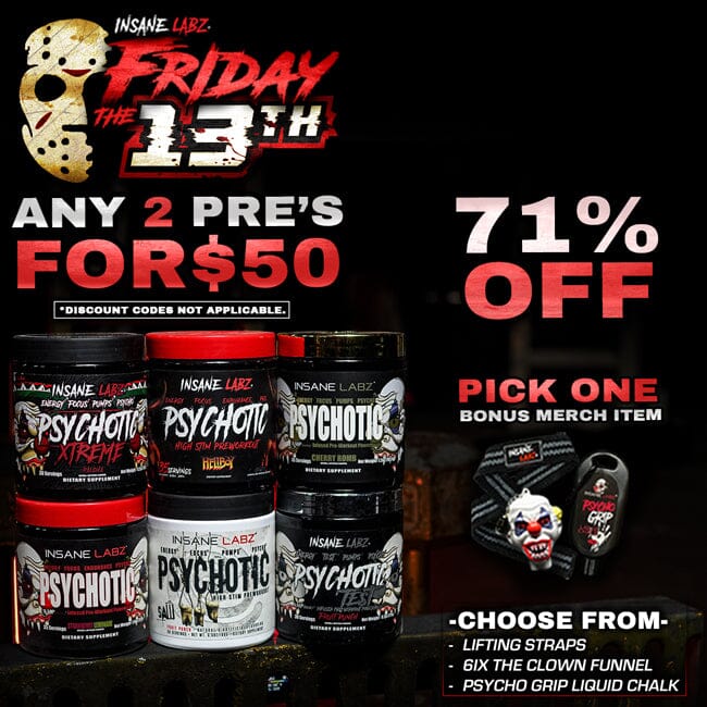 Friday the 13th: Any 2 Pres for $50 [+ Free Merch] 