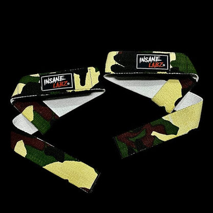 Cotton Lifting Straps Green Camo 