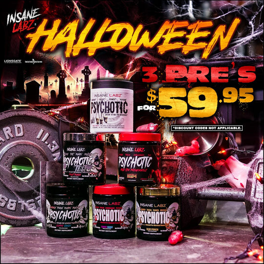 Halloween 3 Preworkouts for $59.95 [$19.98 ea] 