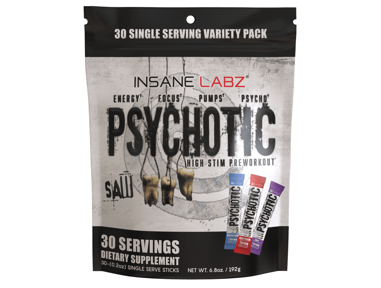Psychotic SAW 30 Stick Packs Variety Pack 