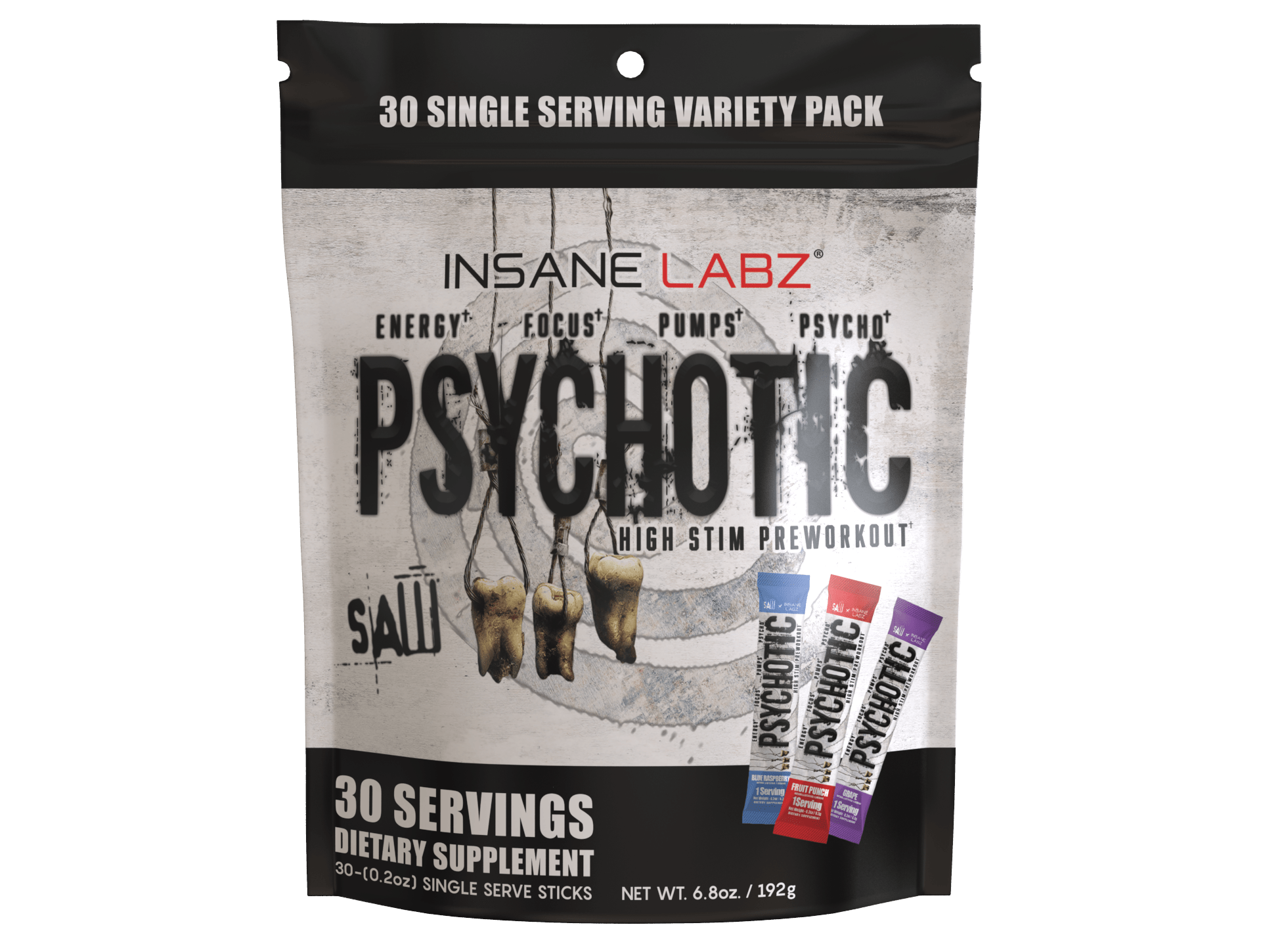 Psychotic SAW 30 Stick Packs Variety Pack 
