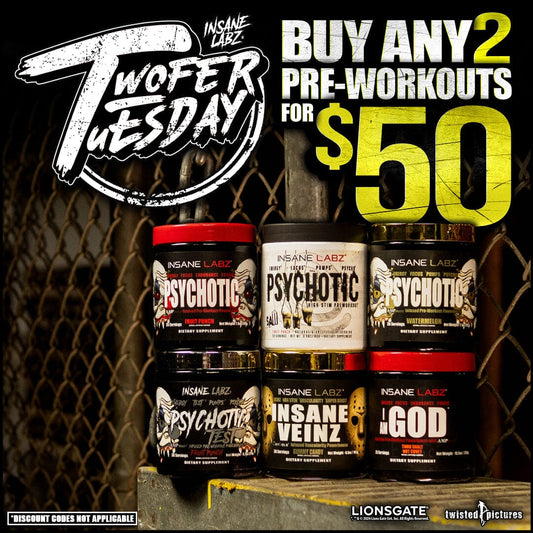 Twofer Tuesday - Any 2 Preworkouts for $50 