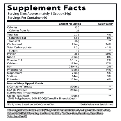 Insane Whey RIPPED (60 svgs) 