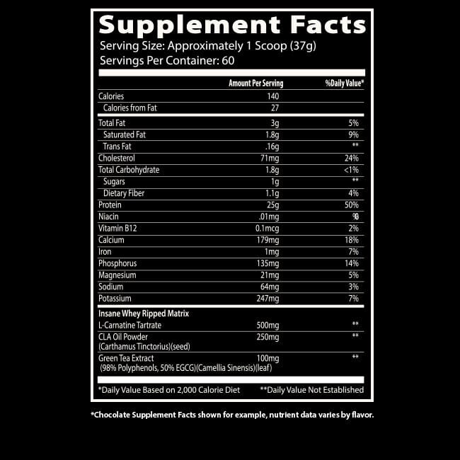 Insane Whey RIPPED (60 svgs)