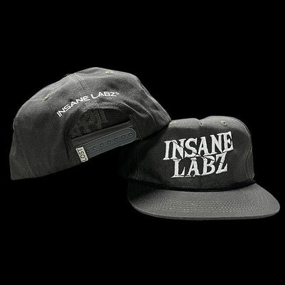Insane Labz Logo Rope Hat Gun Metal/White Logo 