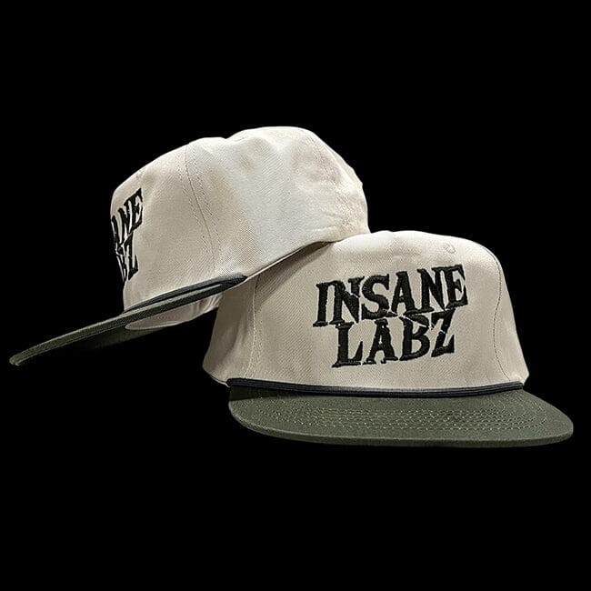 Insane Labz Logo Rope Hat Stone/Dark Olive Logo 