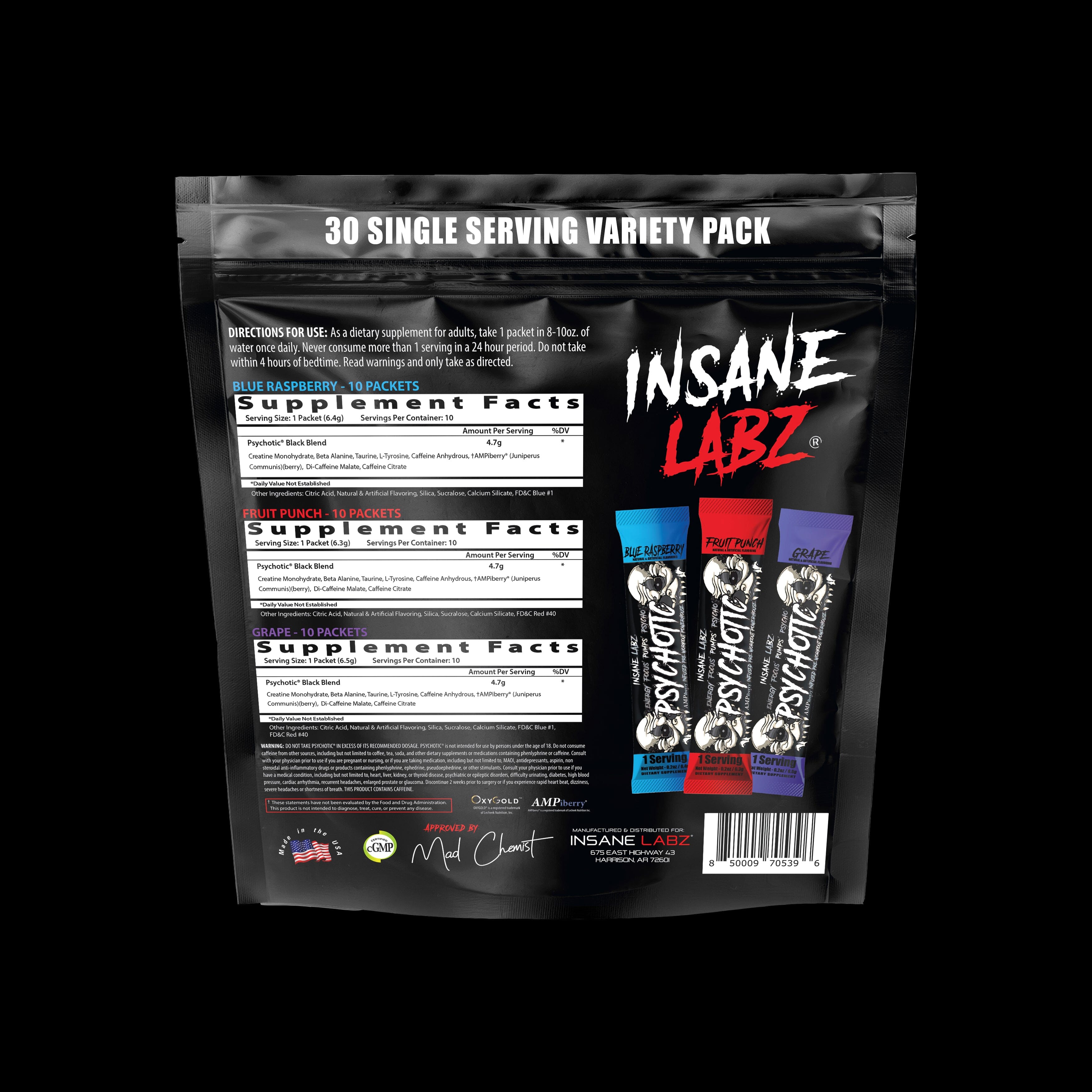 PROUST 5本セット 30g×5 Single Serving Variety Packs - 30 Servings – Insane Labz