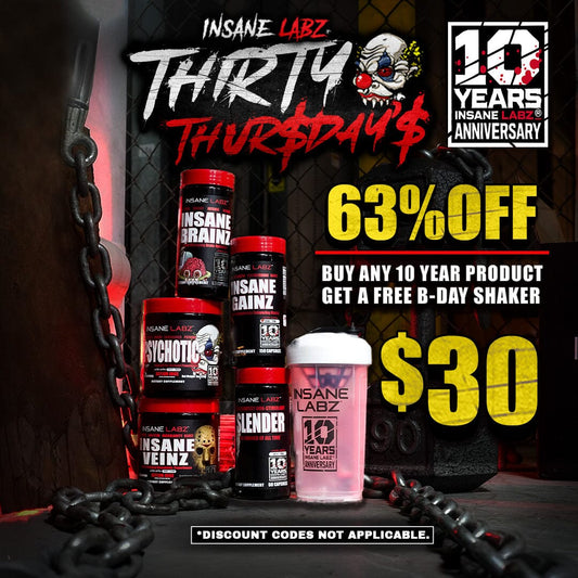 $30 Thursday - Buy any 10 Yr Edition Supp $30 + Get FREE B-Day Sport Shaker 