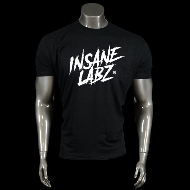 Insane Labz Black Tee - Alt Logo S White 