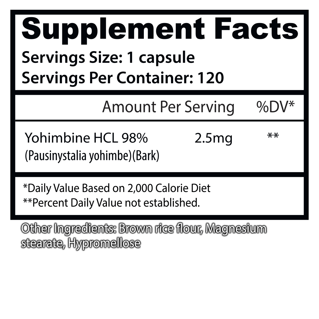 Asylum Cabinet Yohimbine HCL Capsules 