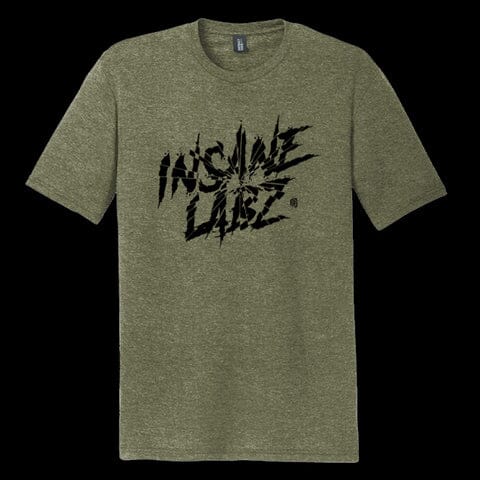 Insane Labz Shattered Logo Tee Military Green [Black Logo] S 