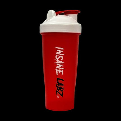 Shaker Cups 24oz Semi Transparent Red w/White Lid 