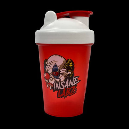 Shaker Cups 14oz Semi Transparent Red w/White Lid 