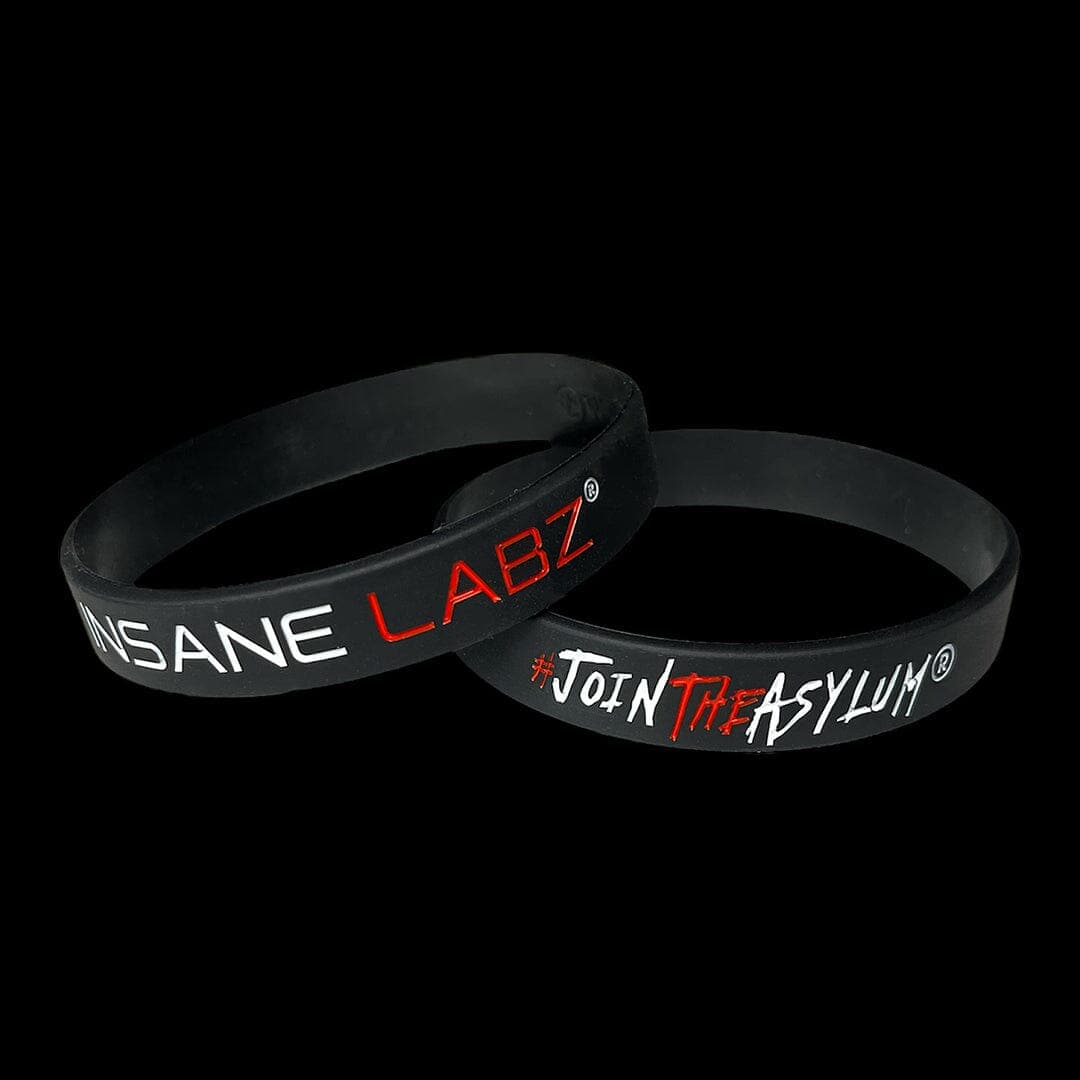 Insane Labz Wristbands Black/White/Red Original Logo 